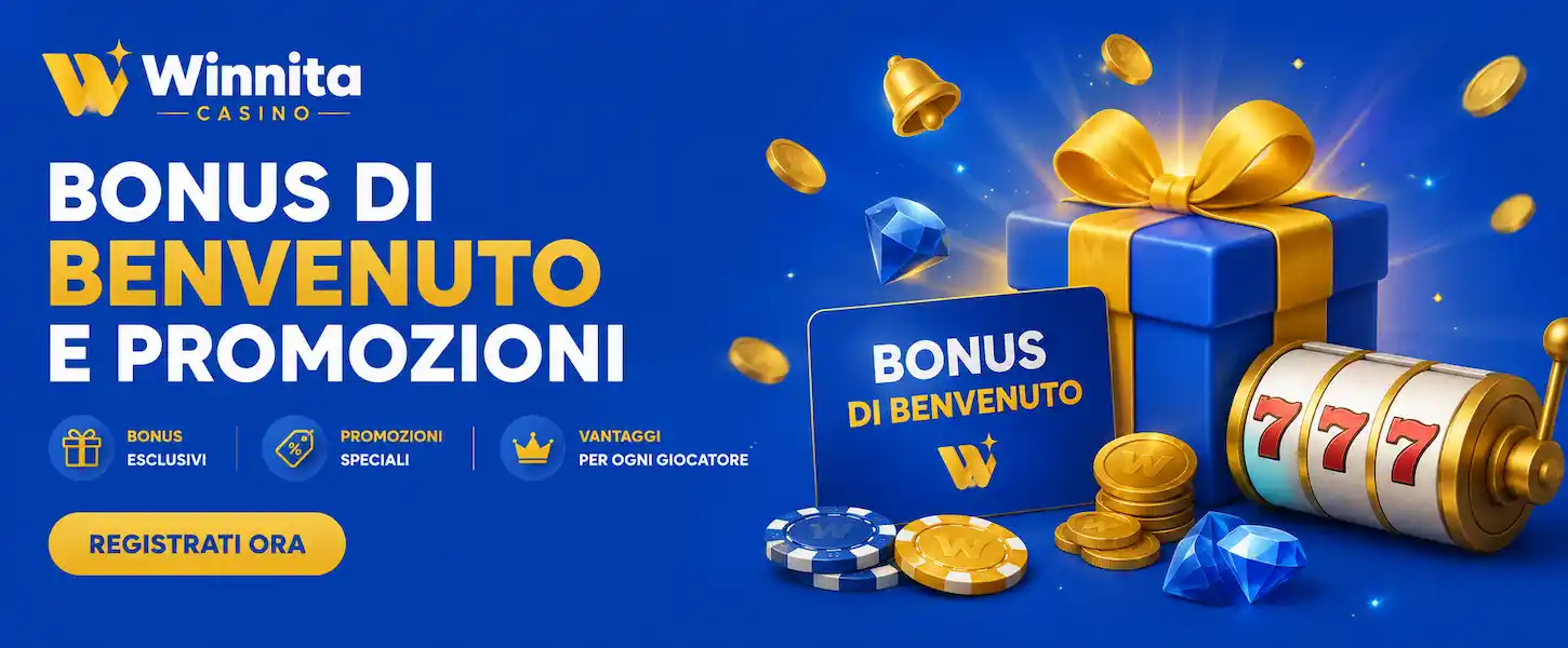 Il bonus di benvenuto Winnita Casino presenta promozioni e vantaggi esclusivi per i giocatori.